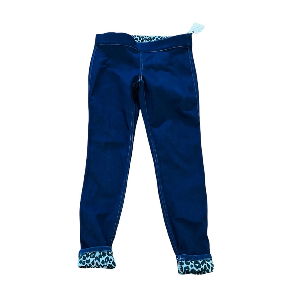 Reversible Leopard Print Denim Leggings**Medium $128